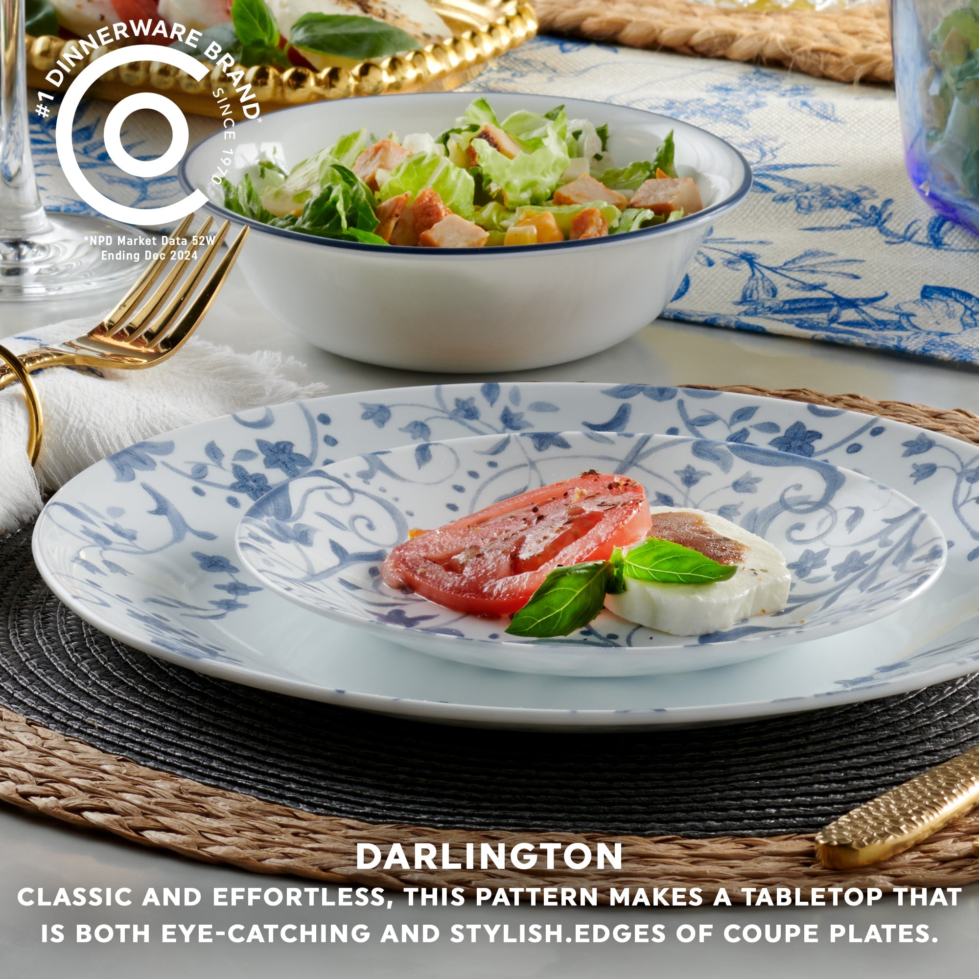 Corelle® Darlington 18-piece Dinnerware Set. Service for 6