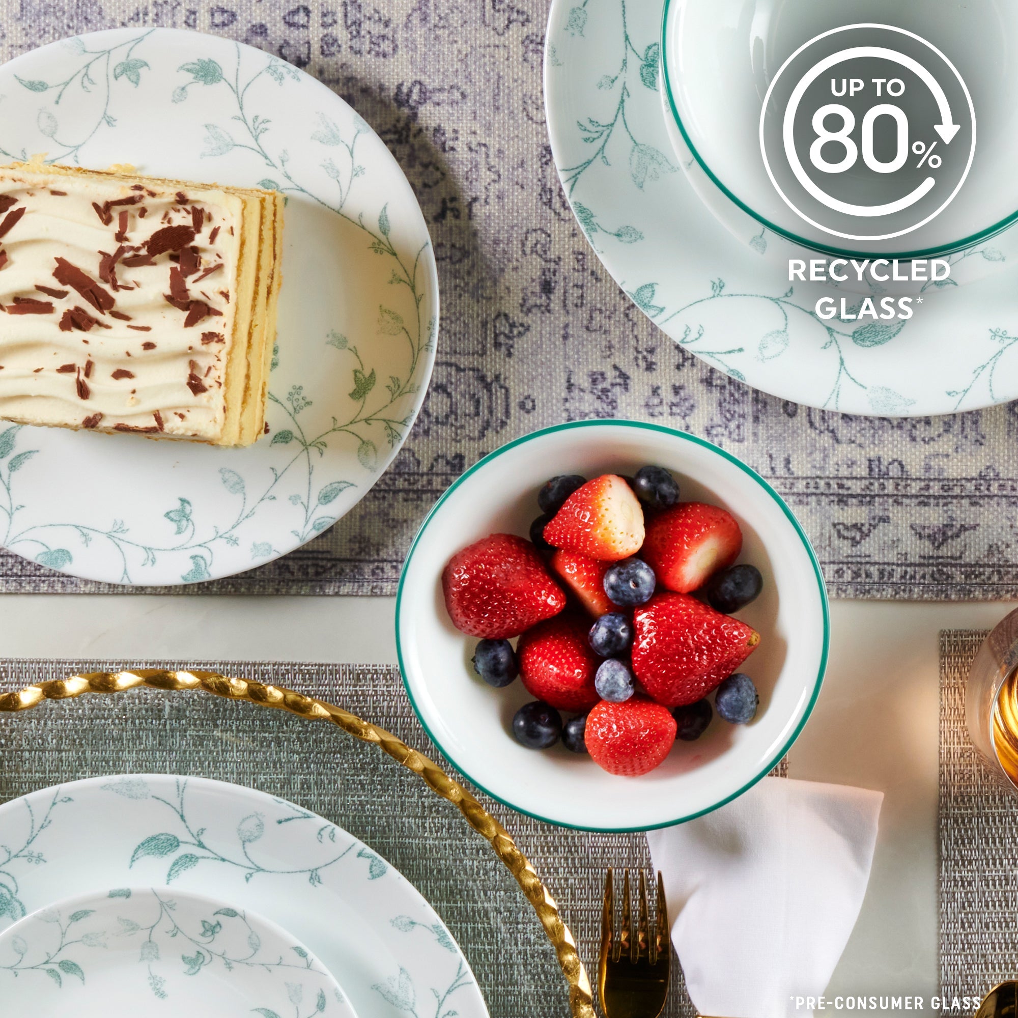 Corelle® Chambord 18-piece Dinnerware Set. Service for 6