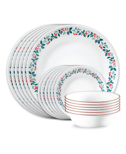 Corelle® Winter Berries 18-pc Dinnerware Set. Service for 6
