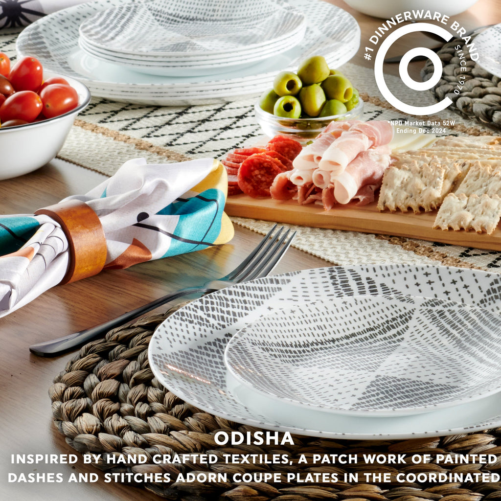 Corelle® Odisha 18-piece Dinnerware Set. Service for 6