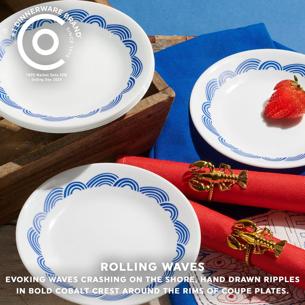 Corelle® Rolling Waves 8.5 Lunch Plate. 6-pack