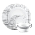 Corelle® Delicate Grid 18-piece Dinnerware Set. Service for 6
