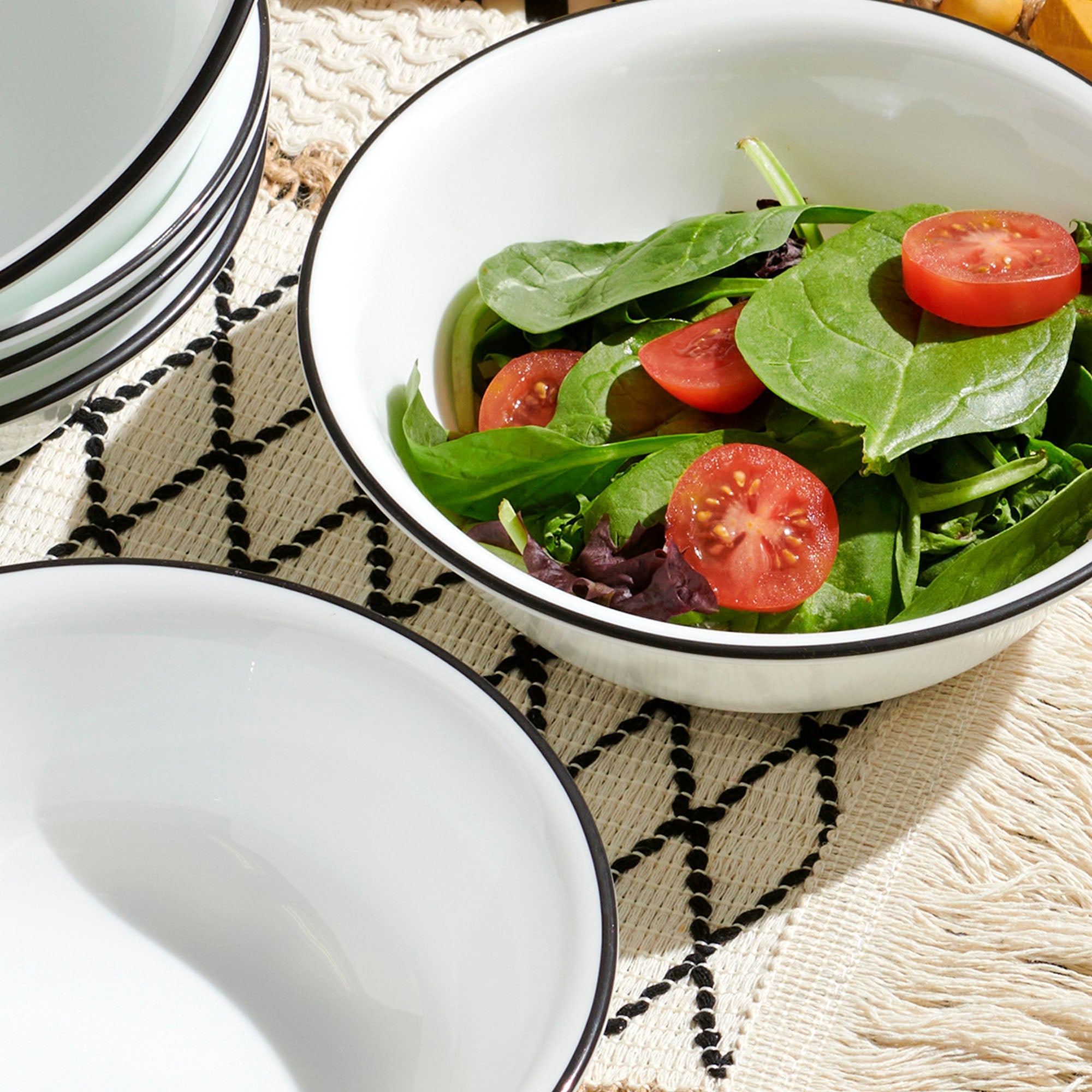Corelle® Delicate Grid 18-piece Dinnerware Set. Service for 6
