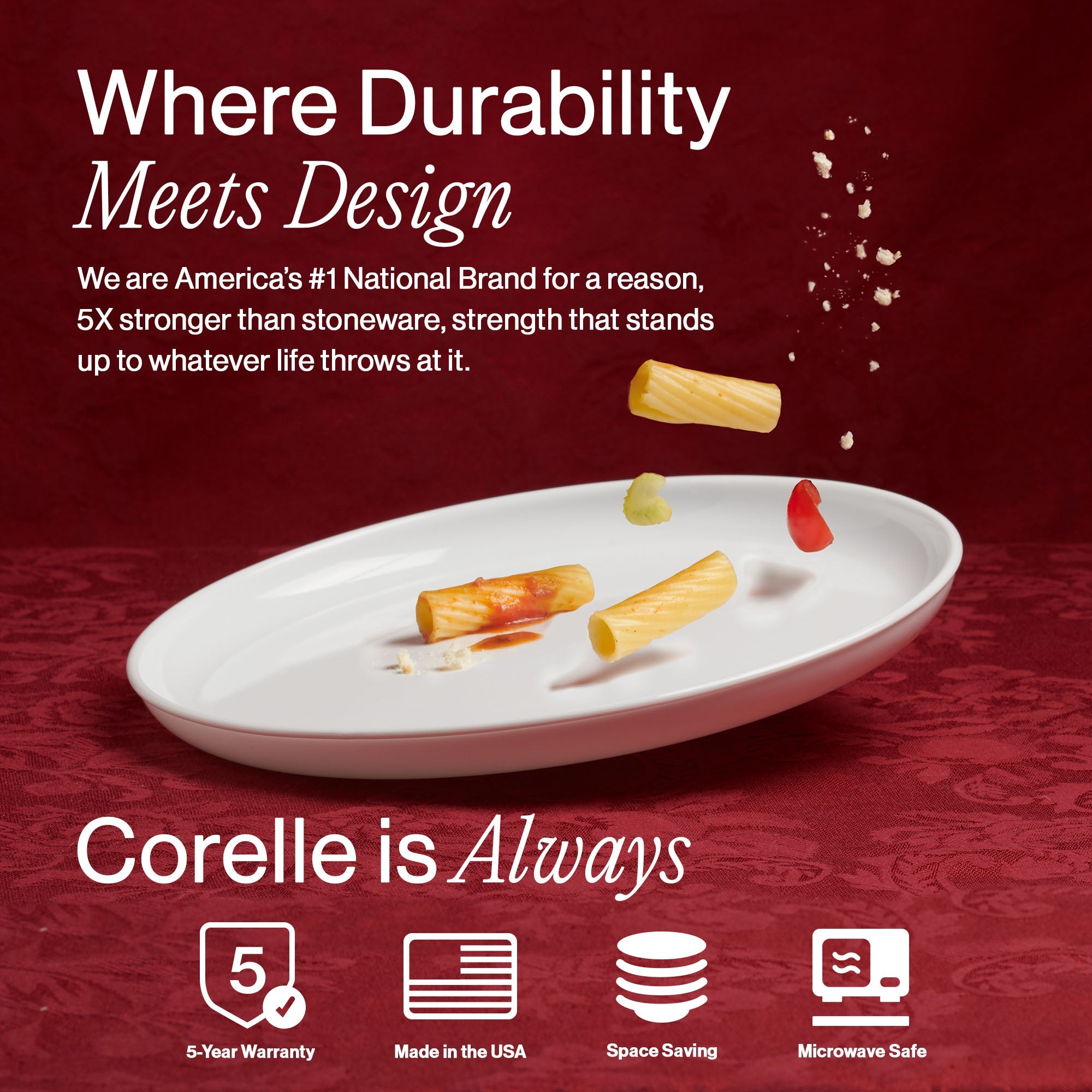 Corelle® Luxe Atlas 18-piece Dinnerware Set. Service for 6