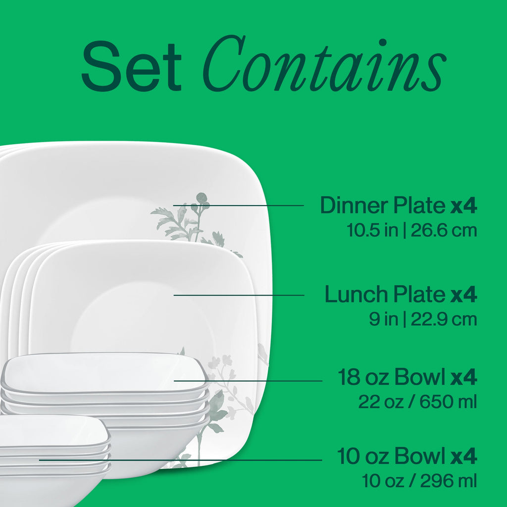 Corelle® Amalie 16-piece Dinnerware Set. Service for 4