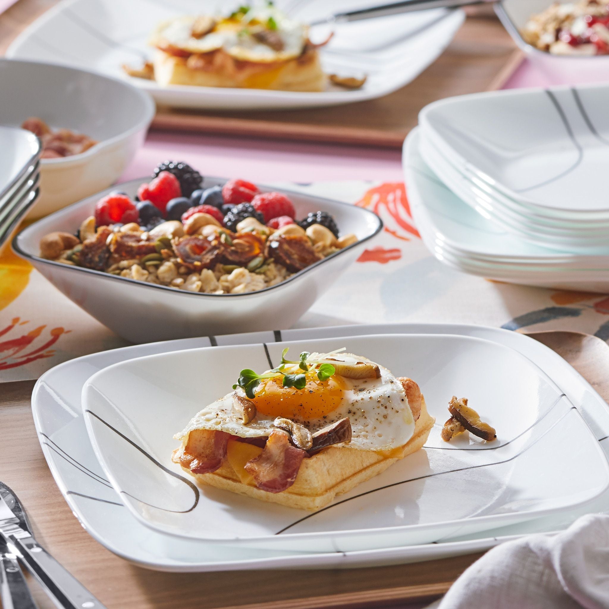 Corelle® Simple Lines 18-piece Dinnerware Set. Service for 6
